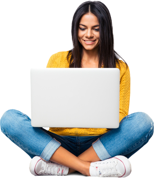 Using Girl Laptop PNG File HD PNG Image