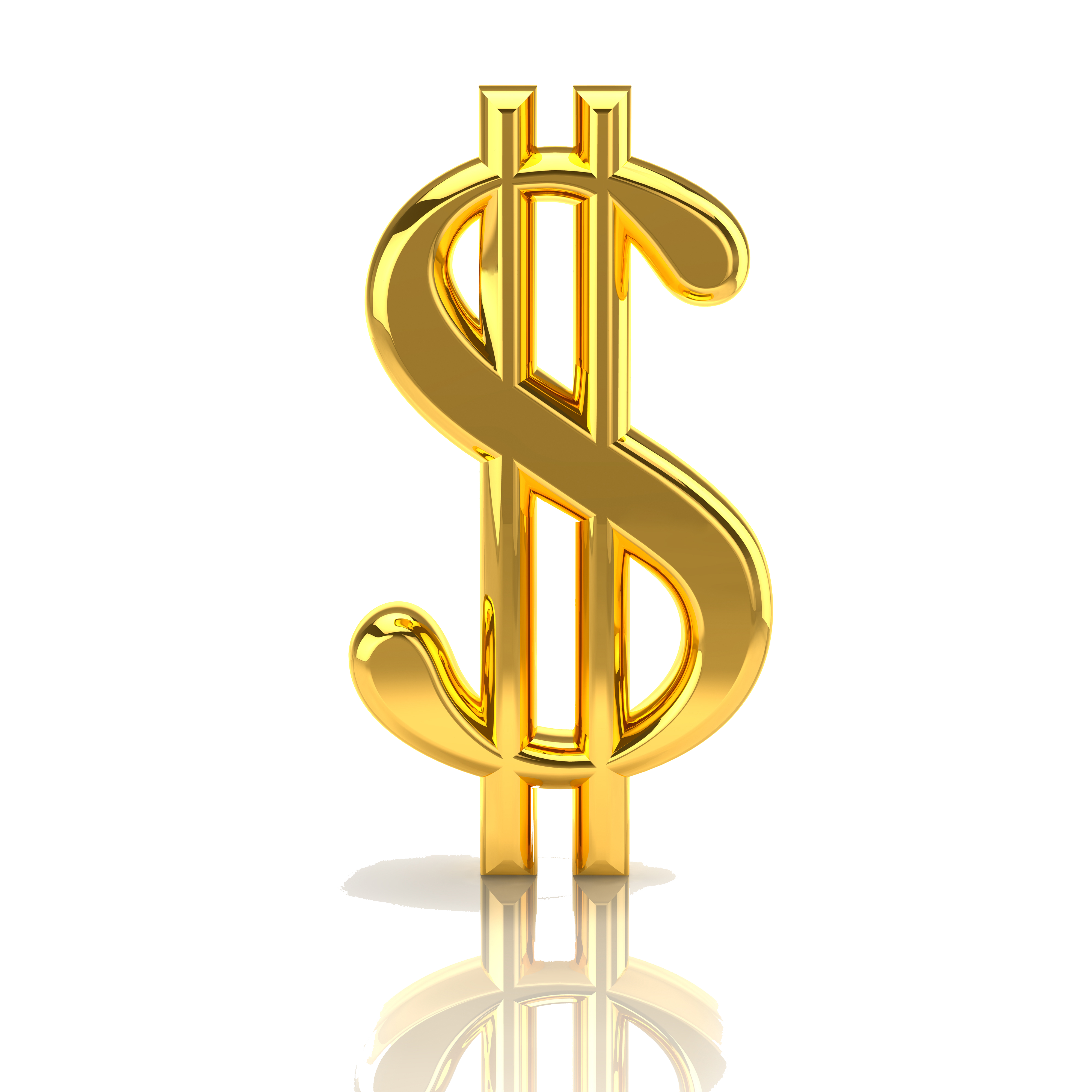 United Gold Dollar Sign States File PNG Image