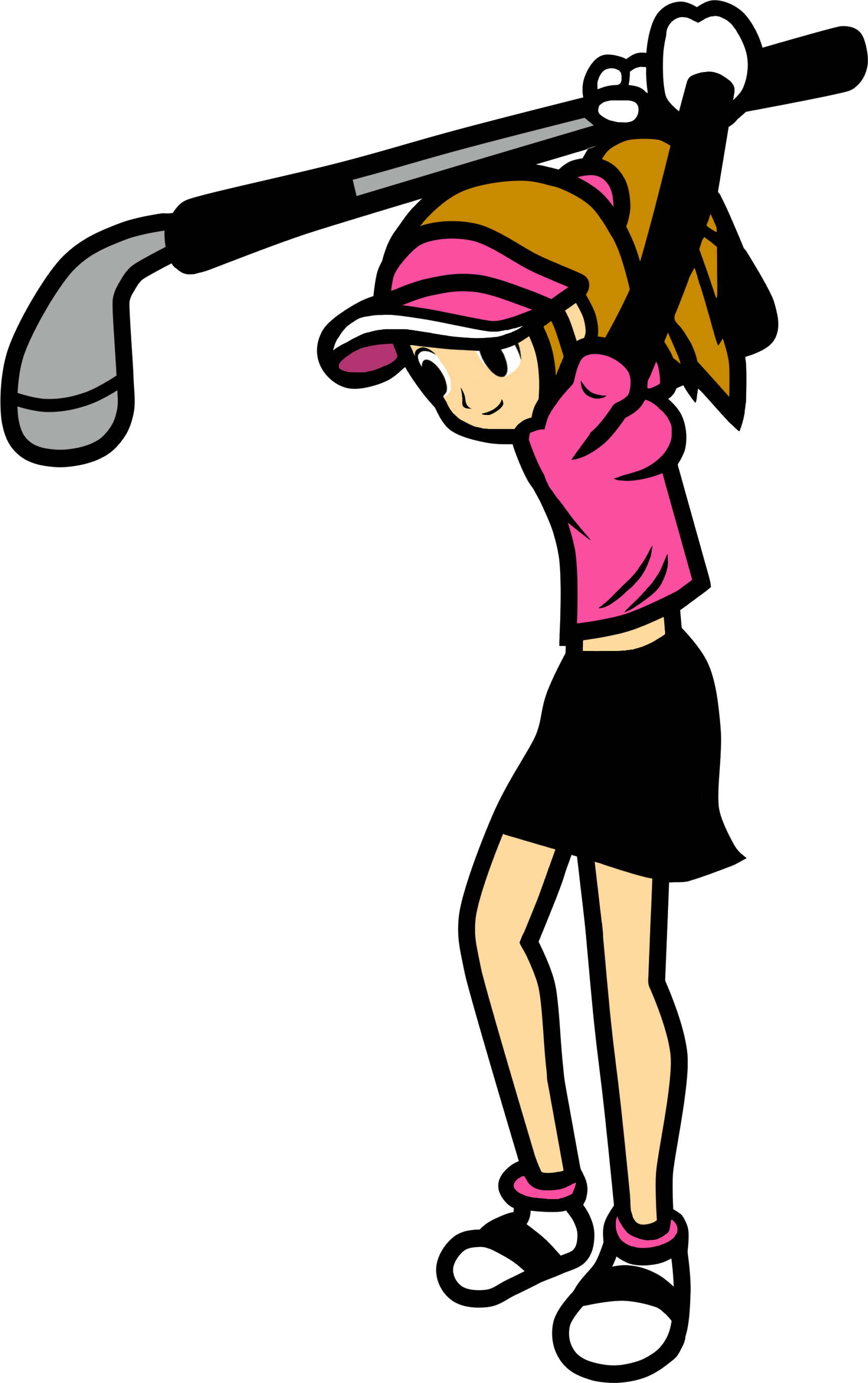 Female Golfer Transparent PNG Image