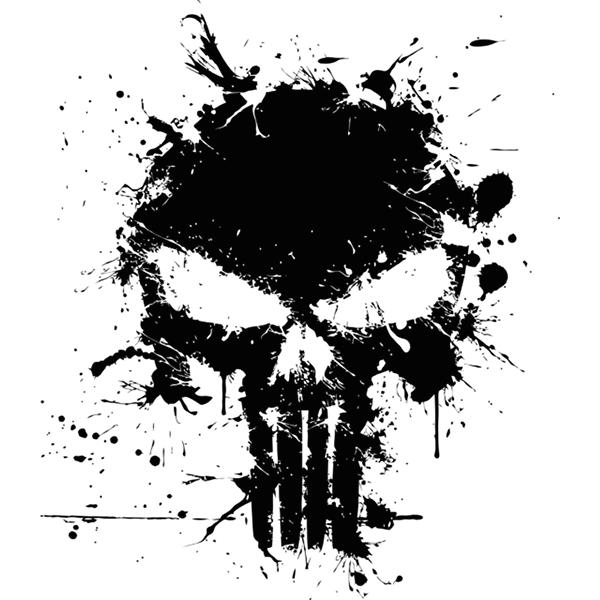 Punisher Graphic Comics Tree Black Design PNG Image