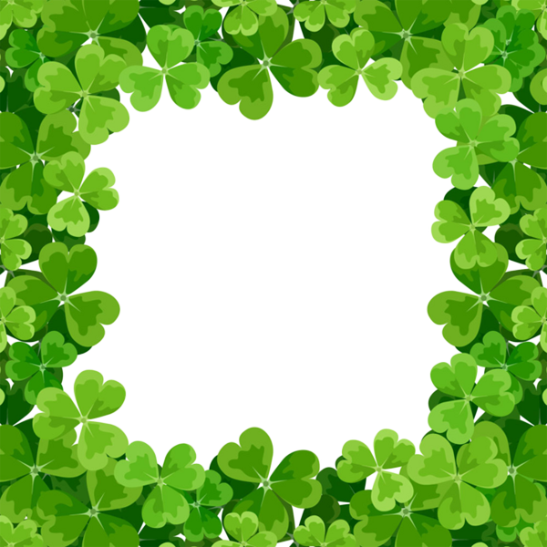 Picture Plant Leaf Frame Shamrock Patricks Saint PNG Image