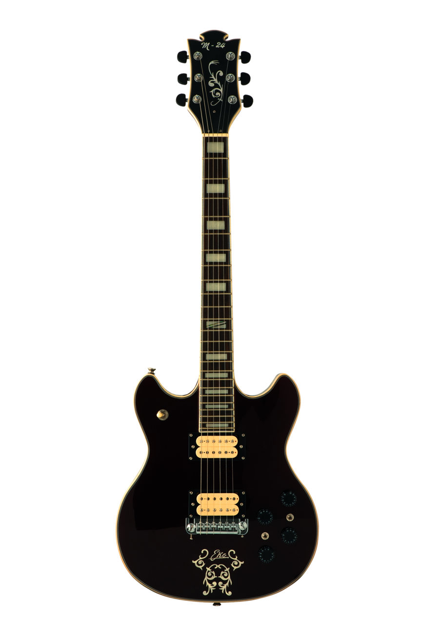 Black Electric Guitar PNG Image