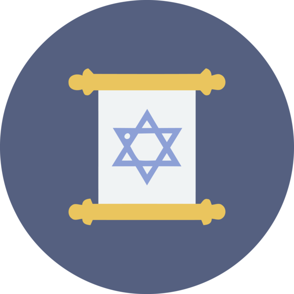 Hanukkah Line Circle Symbol For Happy Eve PNG Image