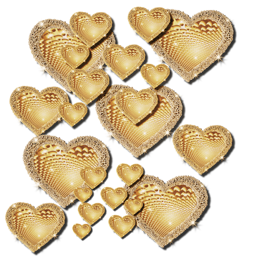 Heart Glitter Gold HQ Image Free PNG Image