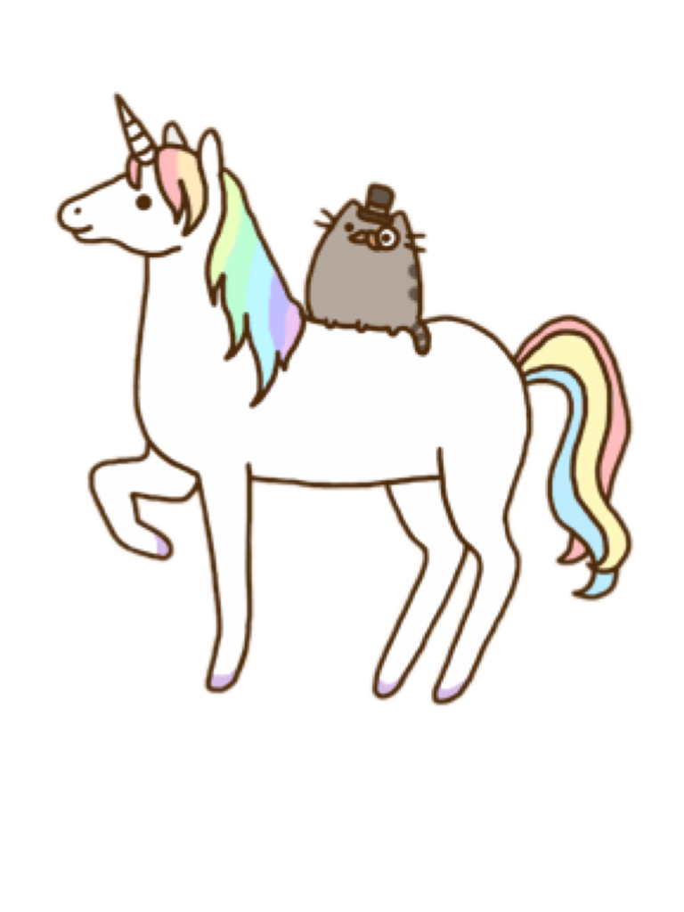 Horse Pony Pusheen Cat Tack Unicorn PNG Image