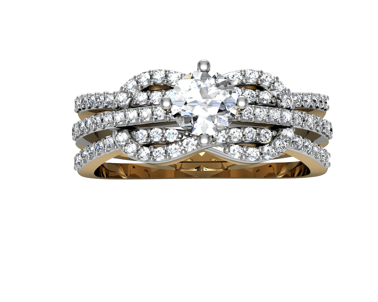 Silver Ring With Diamonds Png PNG Image