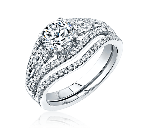 Silver Ring With Diamond Png PNG Image