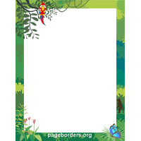 Jungle Border Clipart PNG Image