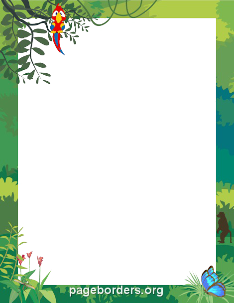 Jungle Border Clipart PNG Image