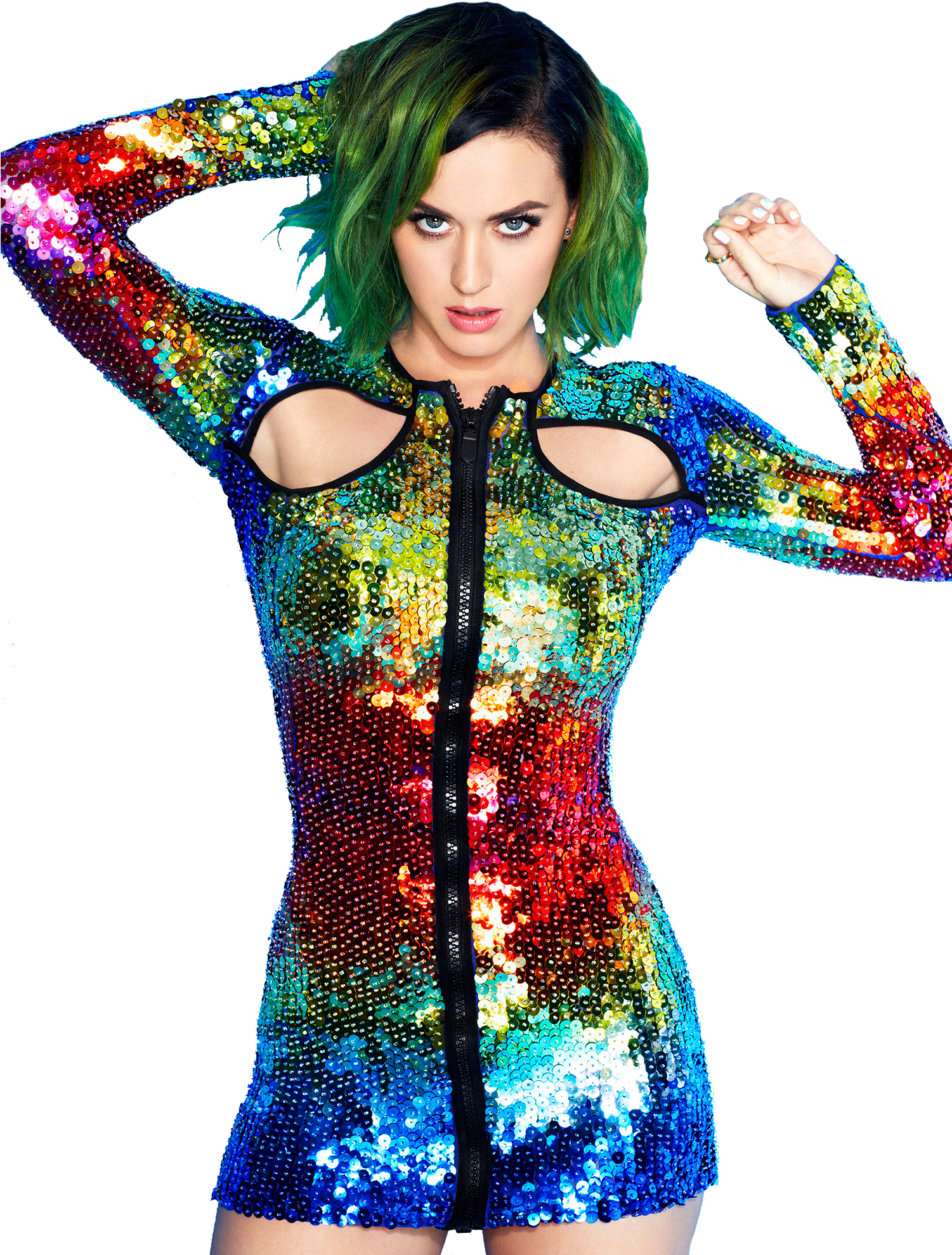 Hair Katy Perry Green Download HD PNG Image