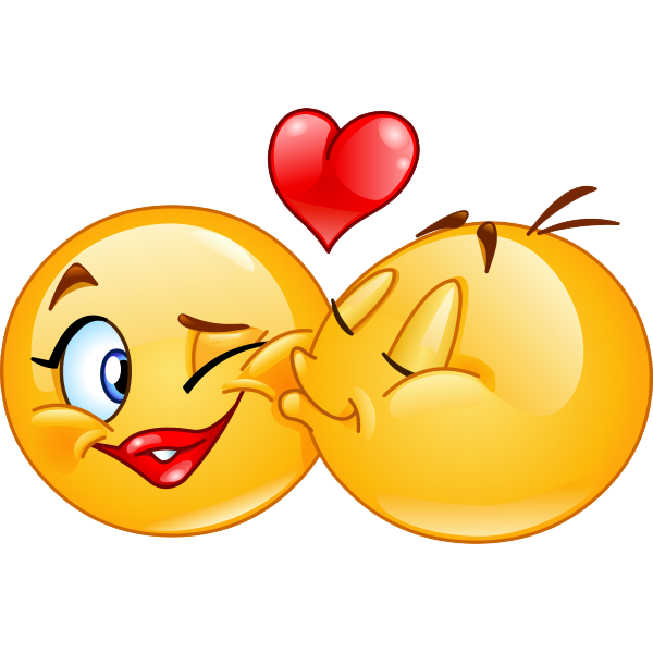 Kiss Smiley Transparent Background PNG Image