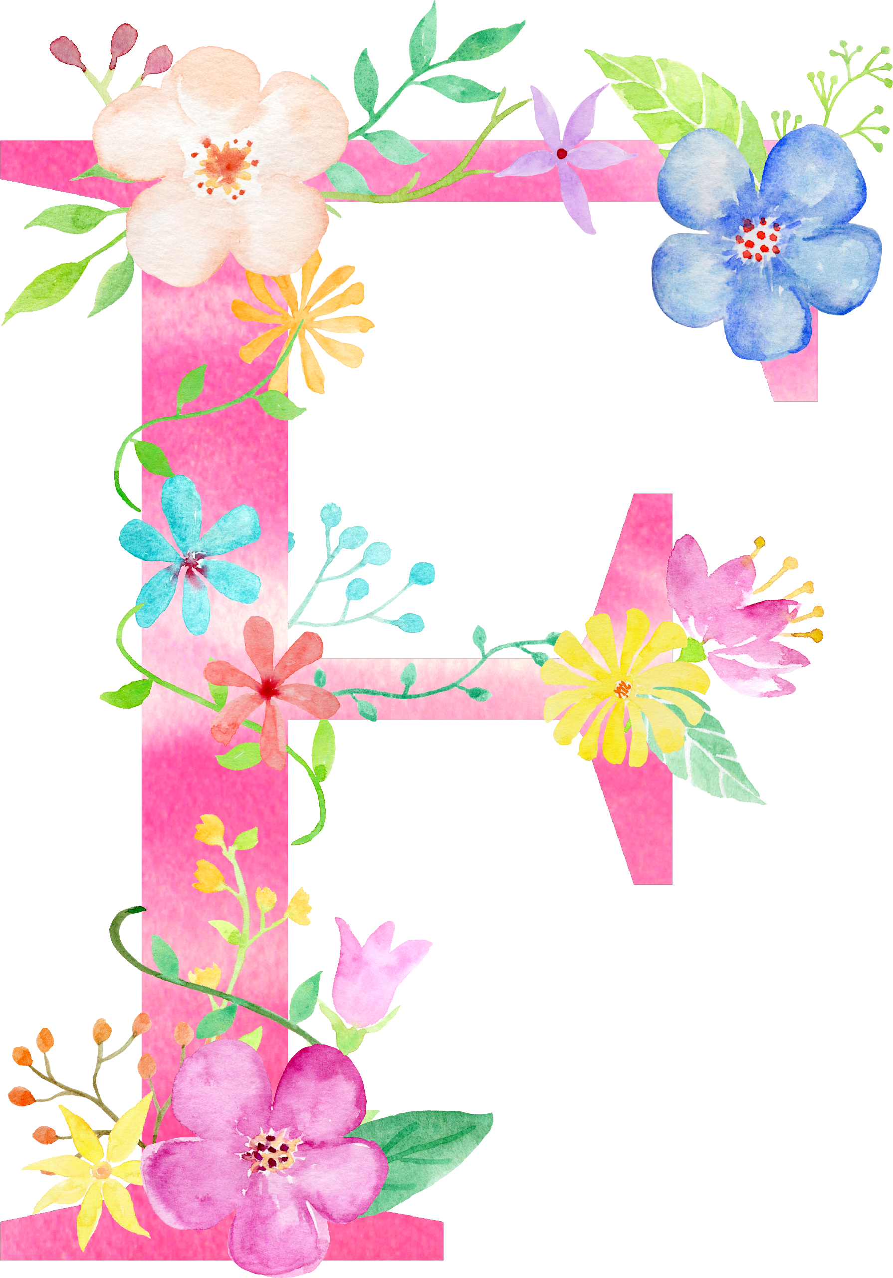 Alphabet Flower Free HD Image PNG Image