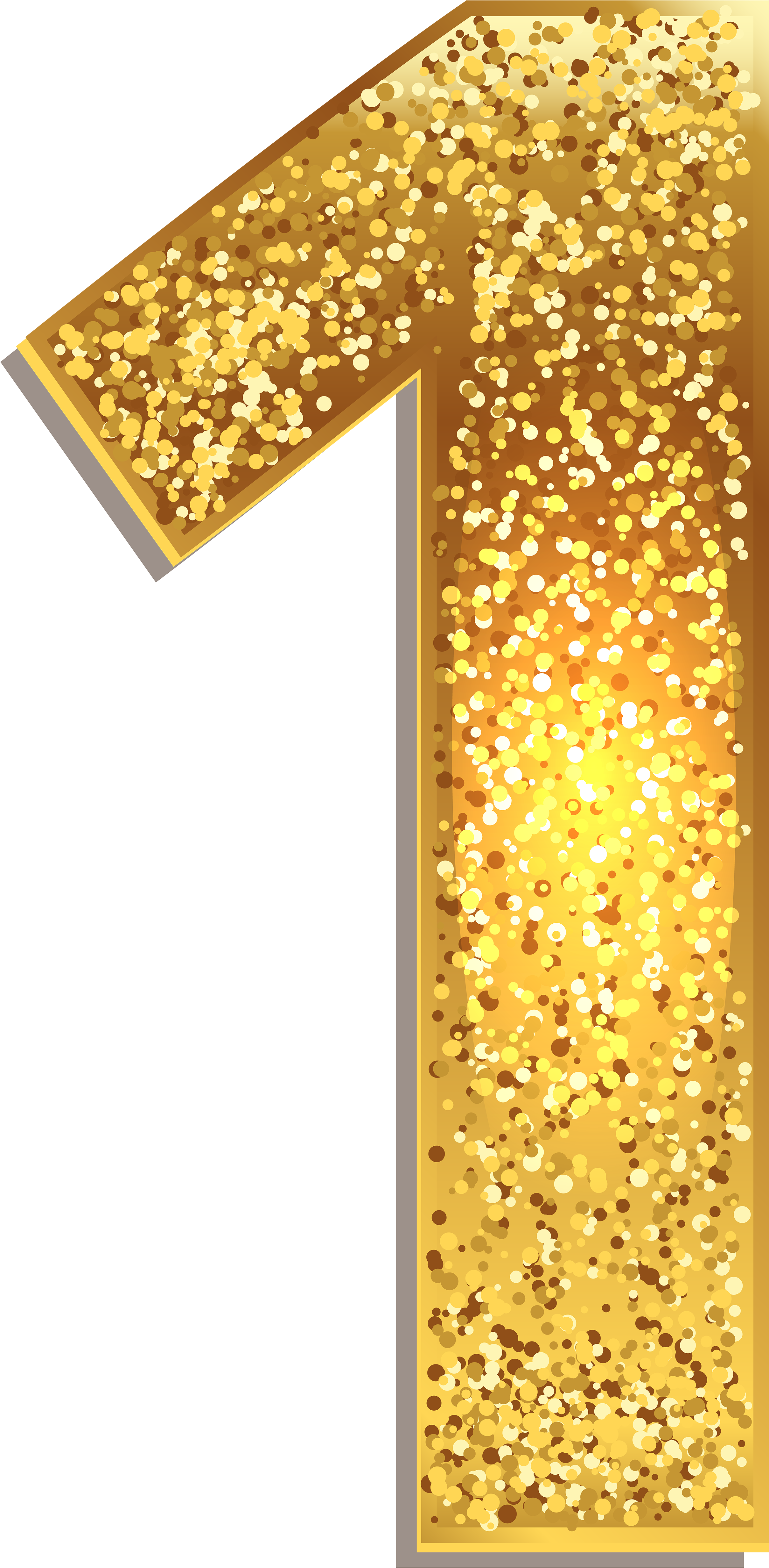 1 Number Gold Free Transparent Image HQ PNG Image