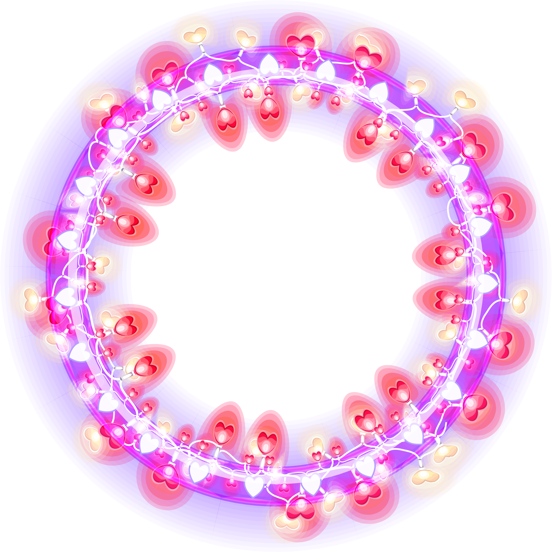 Light Circle Glow Effect Multicolored PNG Image