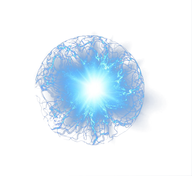 Blue Efficacy Fire Light Sphere Luminous PNG Image