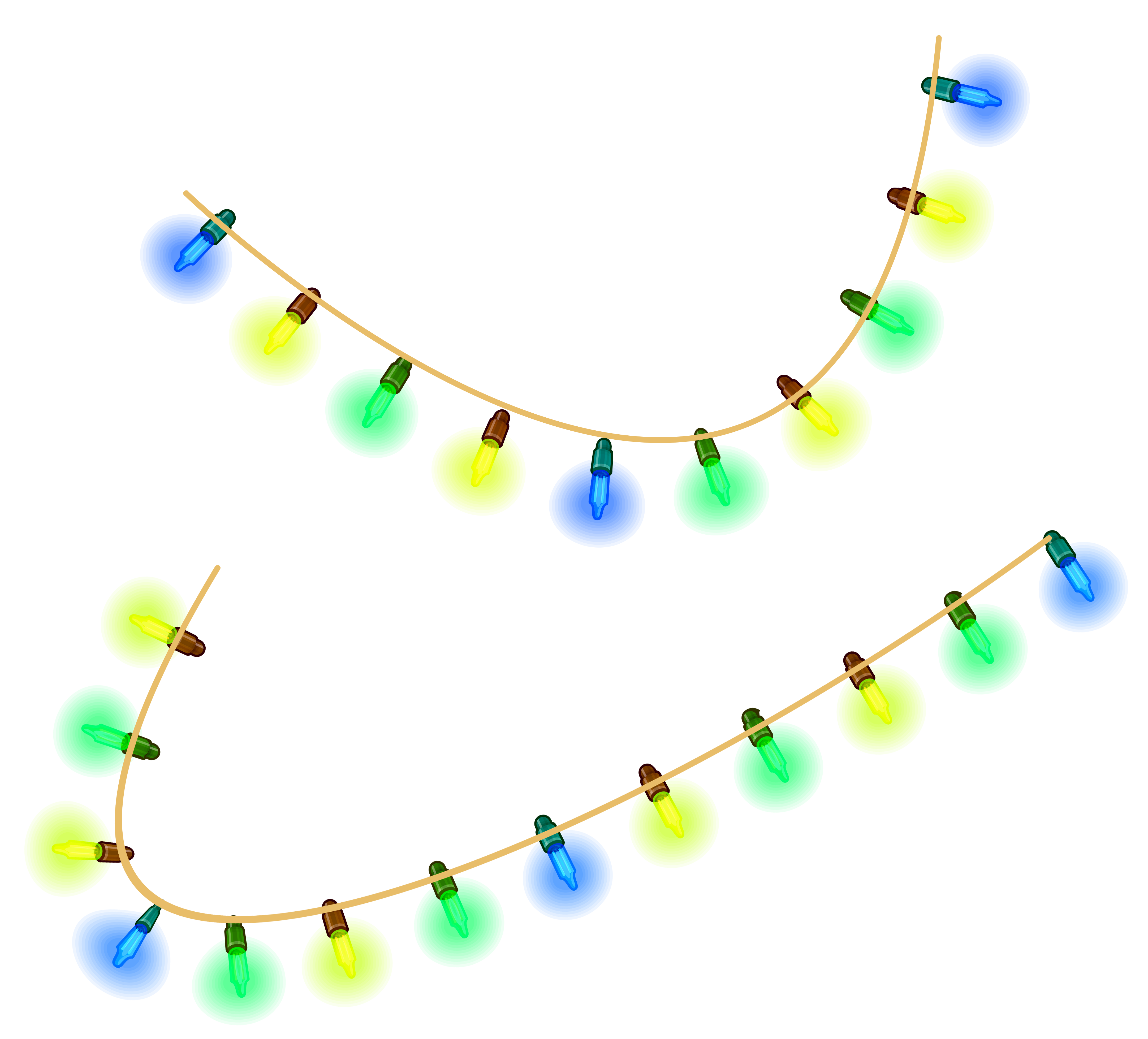 Christmas Decoration Lights Transparent Background PNG Image