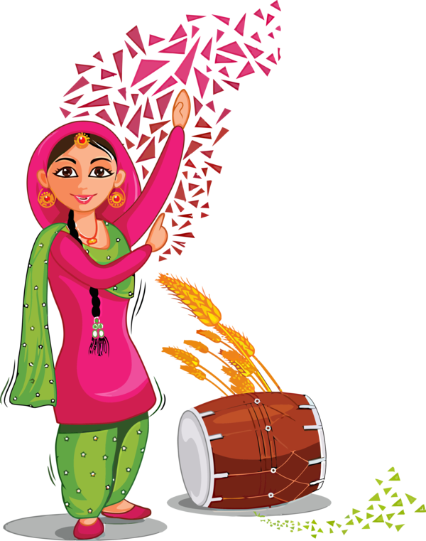 Lohri Cartoon For Happy Poem PNG Image