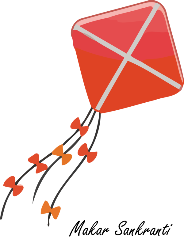 Makar Sankranti Orange Red Line For Happy Traditions PNG Image