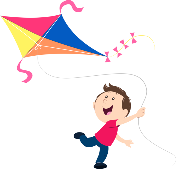 Makar Sankranti Cartoon Kite Smile For Happy Cake PNG Image