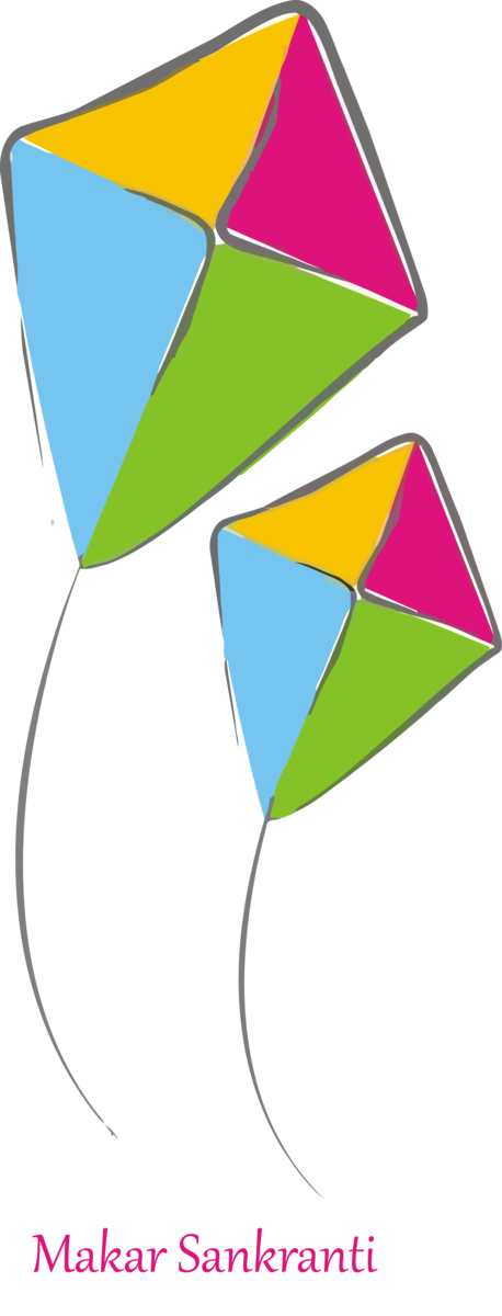 Makar Sankranti Leaf Line Triangle For Happy Fireworks PNG Image