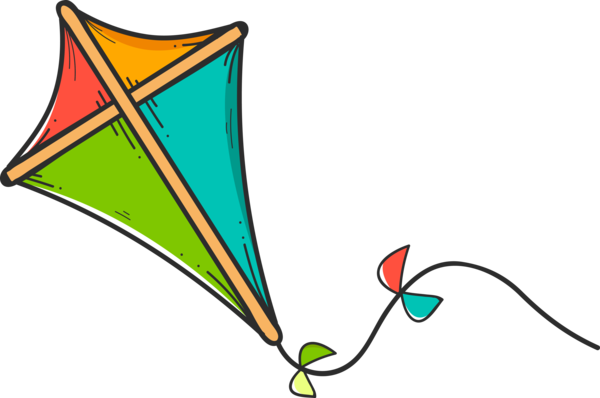 Makar Sankranti Line Kite For Happy Song PNG Image