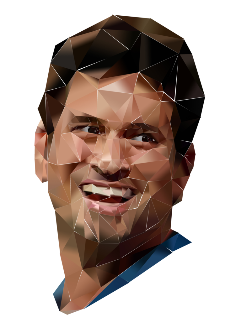 Head Polygon Tendulkar Portrait Sachin Beard PNG Image