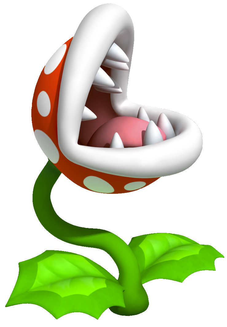 Plant Land Piranha Mario Flower Super 3D PNG Image