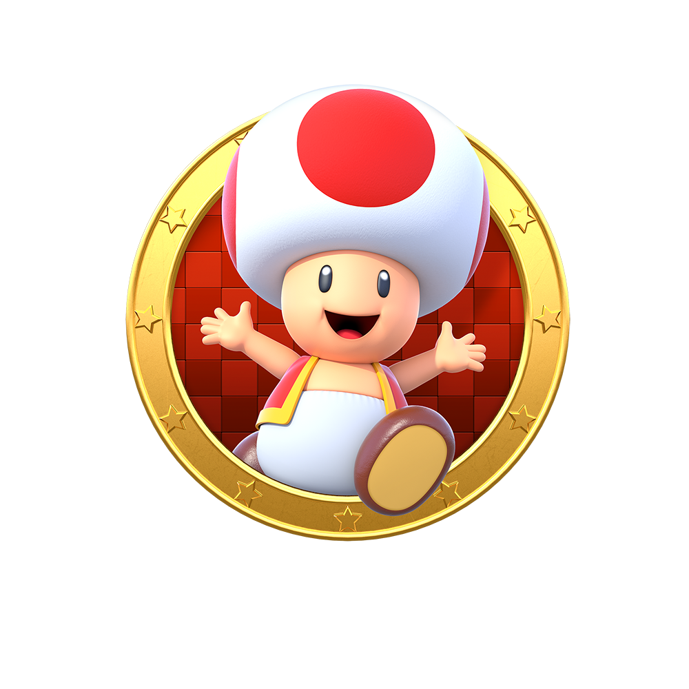 Rush Ball Star Toad Material Bros Mario PNG Image