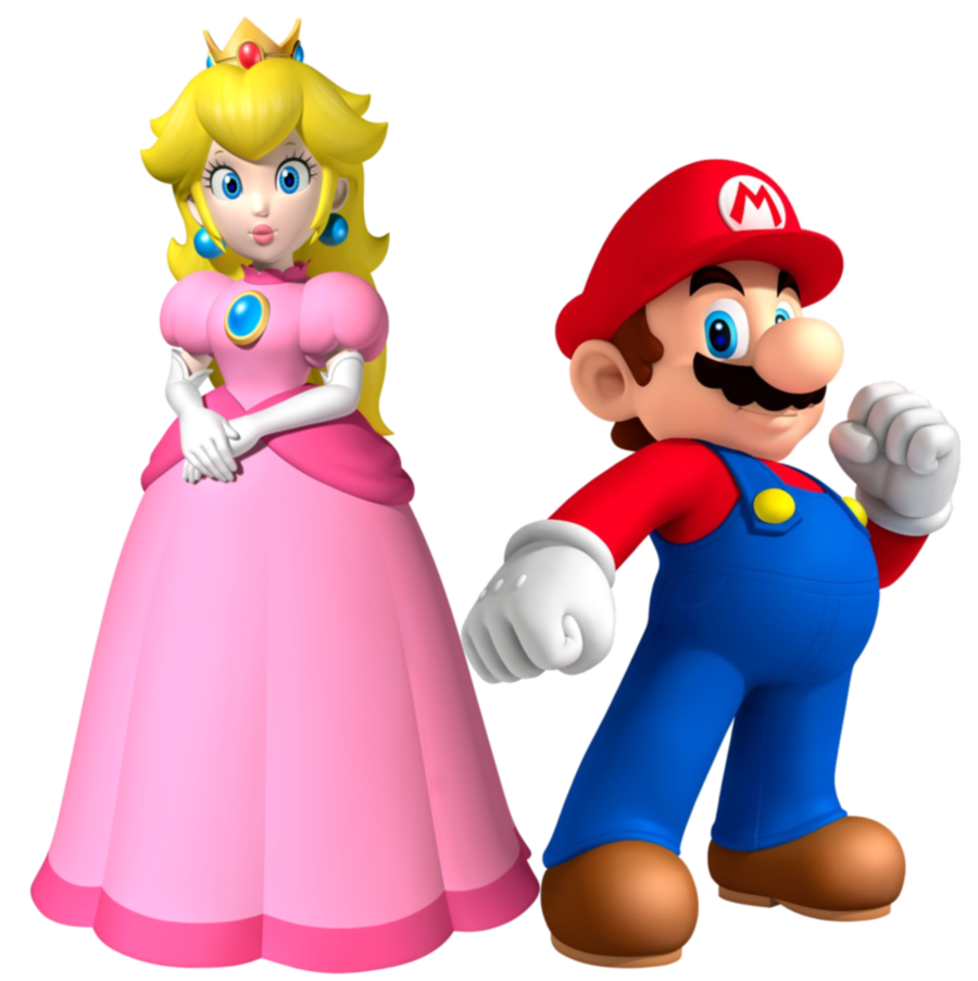 Play Toy Peach Bros Mario Super Princess PNG Image