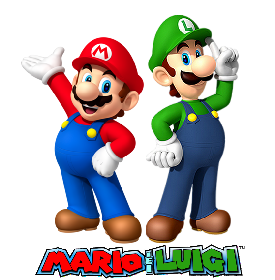 Partners Play Superstar Behavior Saga Luigi Bros PNG Image