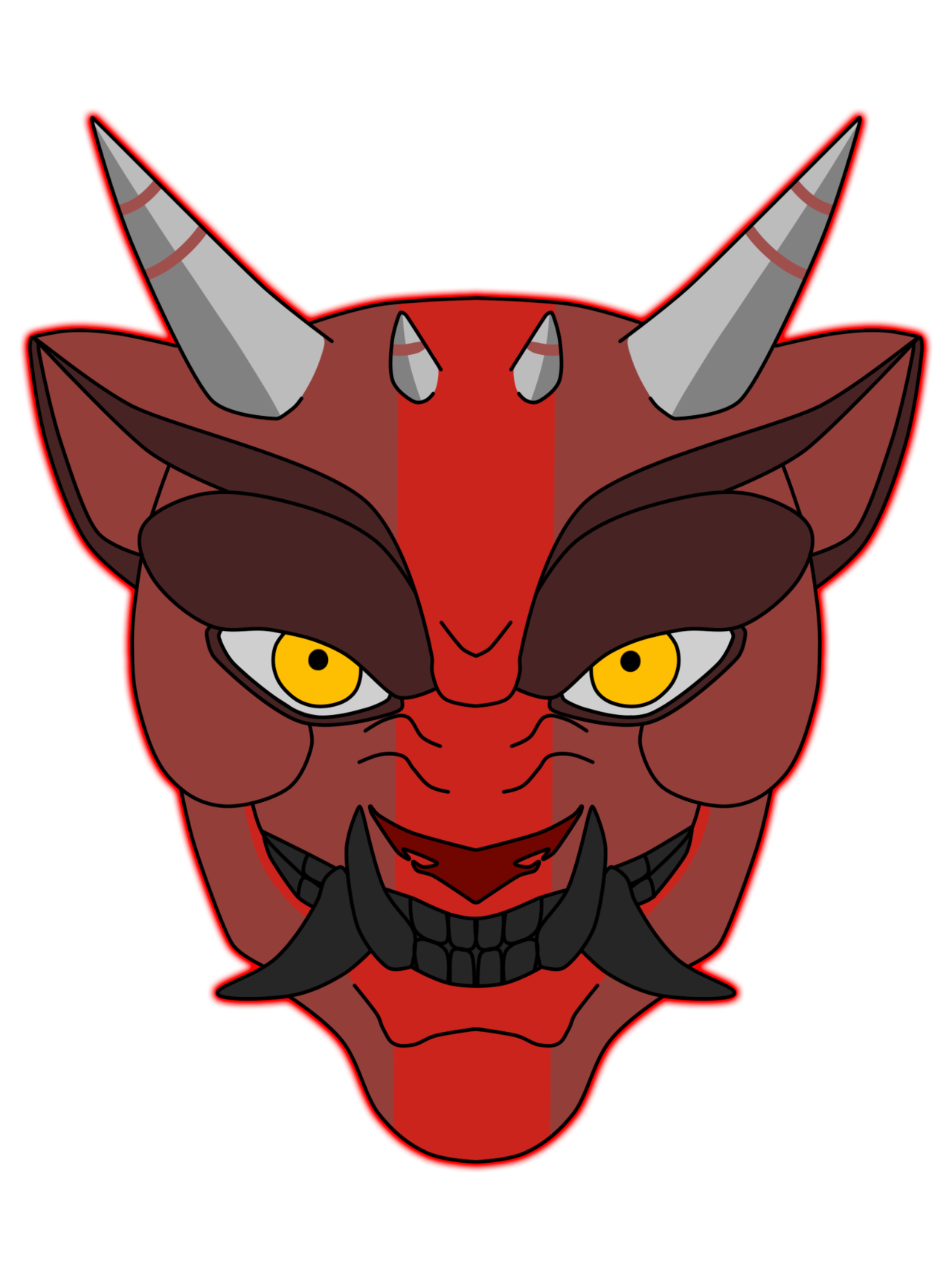 Oni Mask Transparent Background PNG Image