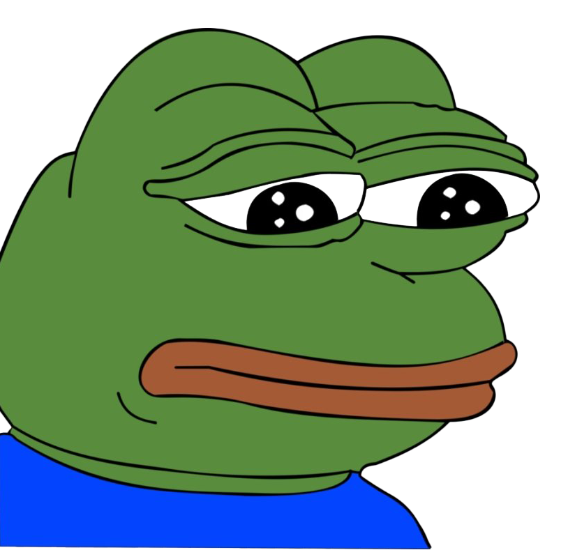 Meme The Pepe Frog Sad PNG Image