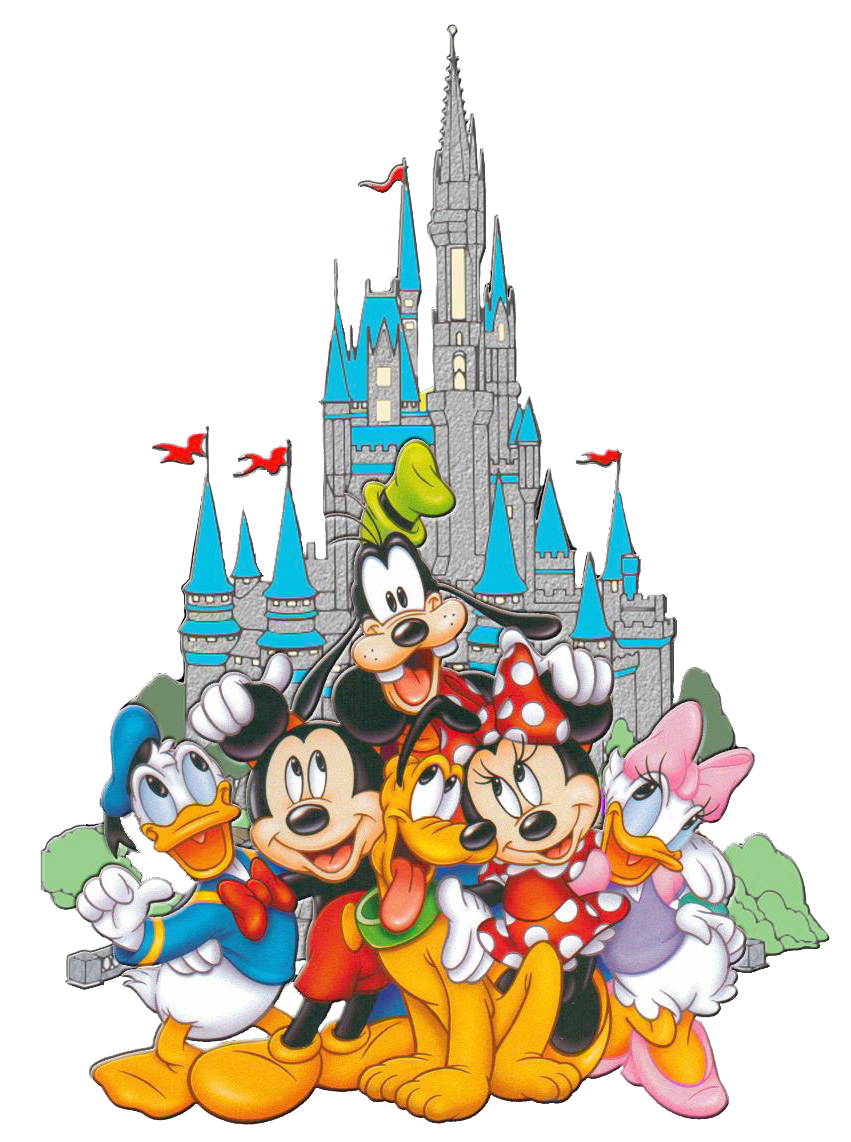 Mickey Mountain Splash Minnie Pluto Donald Goofy PNG Image