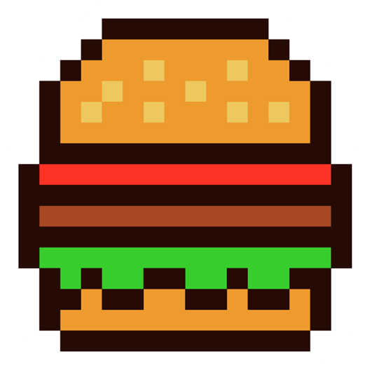 Square Hamburger Area Art Minecraft Pixel PNG Image