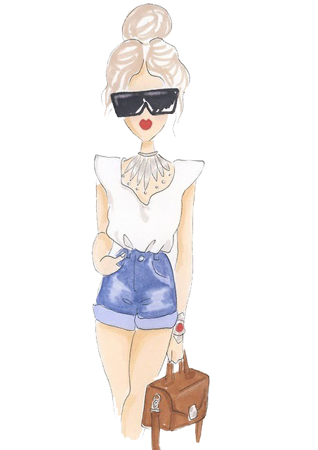 Fashion Girl File PNG Image