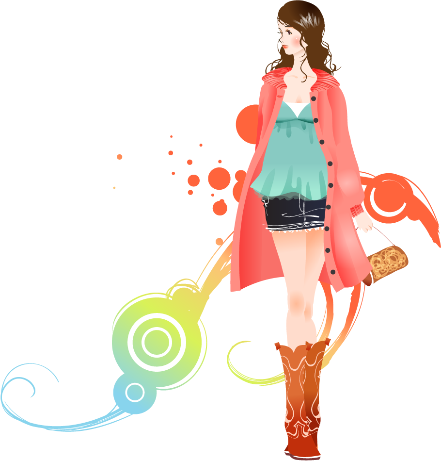 Fashion Girl Transparent Background PNG Image