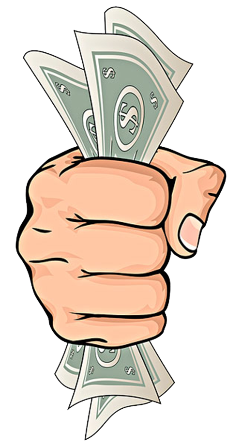 Dollars Male Holding Hand PNG Download Free PNG Image