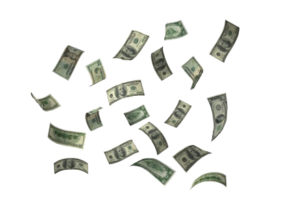 Flying Dollars PNG Image