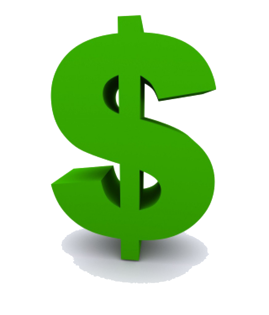 Green Dollar Symbol File PNG Image