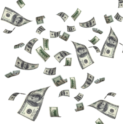 Flying Dollars Transparent PNG Image