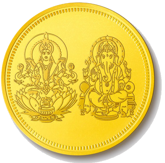 Lakshmi Gold Coin PNG Image