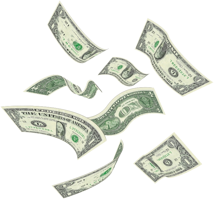 Flying Dollars Free Download PNG Image