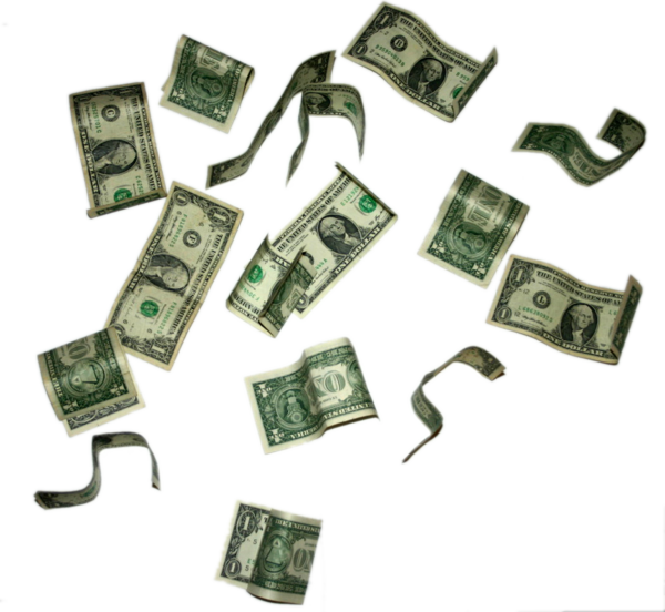 Flying Dollars File PNG Image