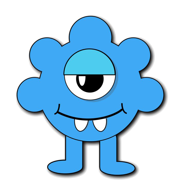 Blue Monster File PNG Image