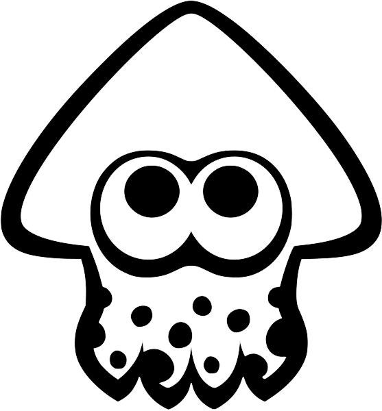 Art Splatoon Photography Squid Monochrome Line PNG Image