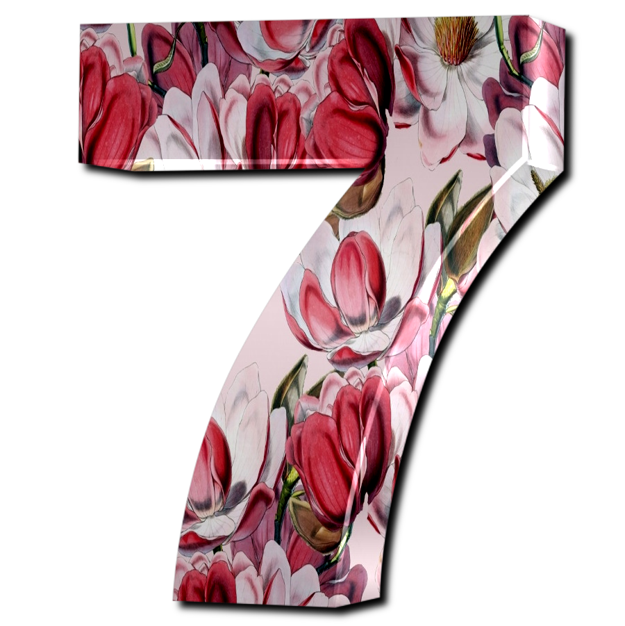 Floral Number Download HD PNG Image