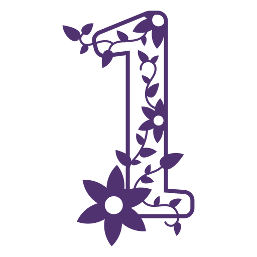 Floral Number Free Transparent Image HQ PNG Image