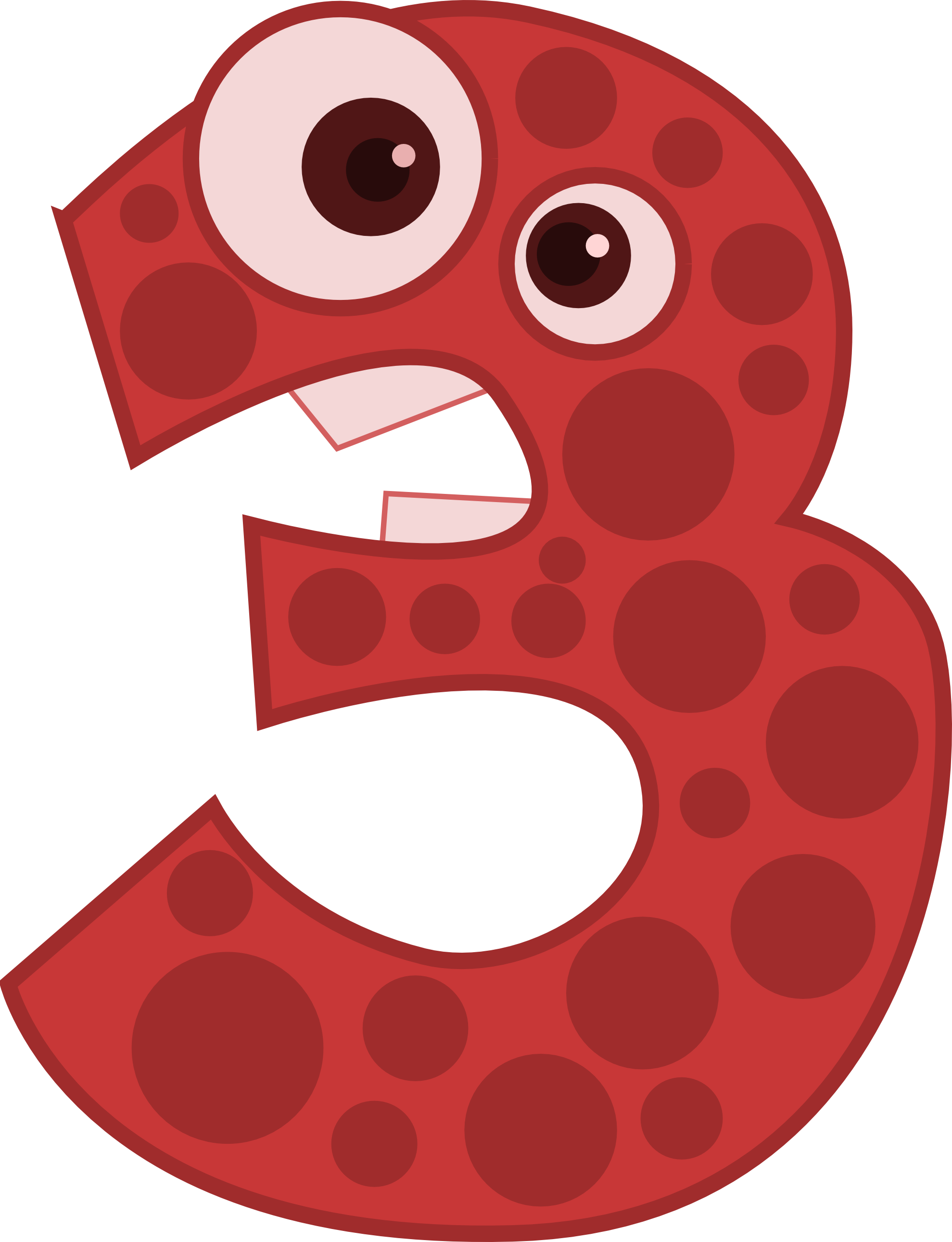 3 Number Free HQ Image PNG Image