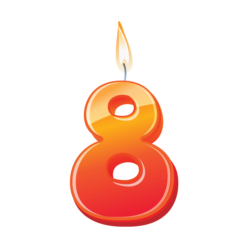 8 Number HD Image Free PNG Image