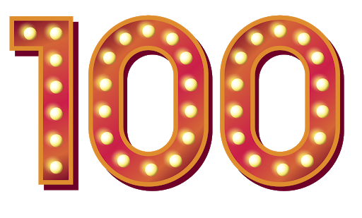 100 Number Download HQ PNG Image